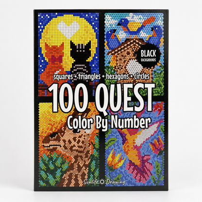 Coloring book with 100 drawings